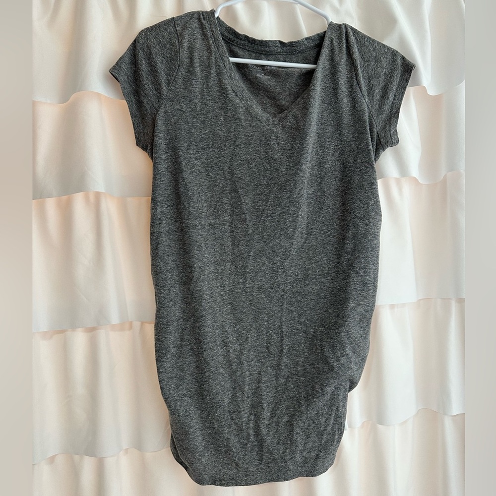 Gray maternity top
